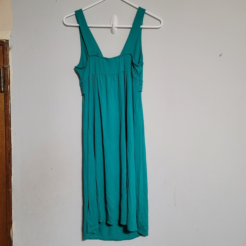 Merona Dress Size XS Teal Green‎ Sleeveless Stretch Sundress Church Office - Picture 3 of 3
